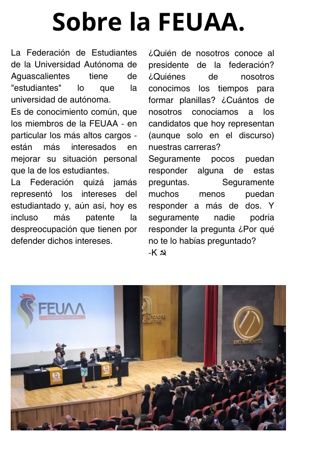 Artículo FEUAA